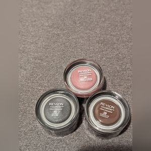3 Revlon Colorstay Creme Eye Shadow Cherry Blossom, Chocolate, Licorice